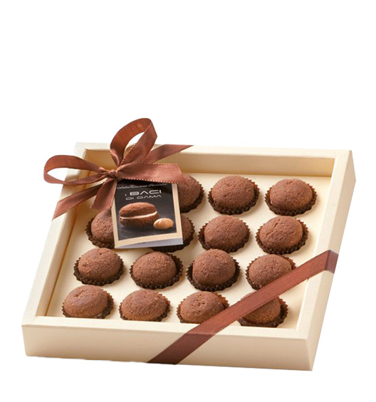 Baci di Dama mit Schokolade